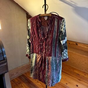 Tiny Petites Multicolor Bohemian Tunic Top, EUC, MP